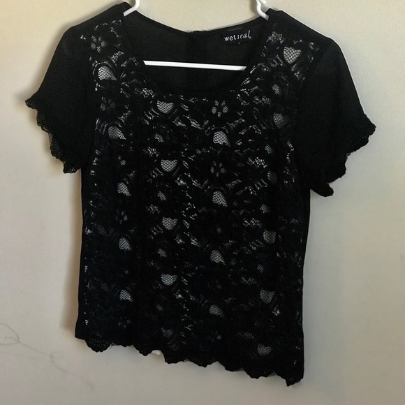 Chiffon Lace Wet Seal blouse - Picture 2 of 8